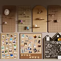 Creative Designed Photo Walls With Photos Stickers And Small Decorative Items