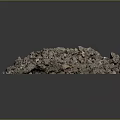 Loose Pile of Natural Soil Mixed With Small Stones and Clay Particles