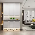 Modern Living Room Interior With Gray Sofa TV Wall Coffee Table And Decorative Rug