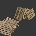 Rustic Vintage Weathered Wooden Wainscoting Panels with Worn Texture Dark Background