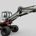 KUBOTA Wheeled Excavator Utility Vehicle With Extended Mechanical Arm And Large Tires