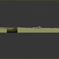 Grassland Scene Model With Lush Green Grass And White Path Details