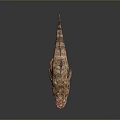 Red Spotted Aquatic Fish With Blue Eyes Long Body And Distinctive Markings