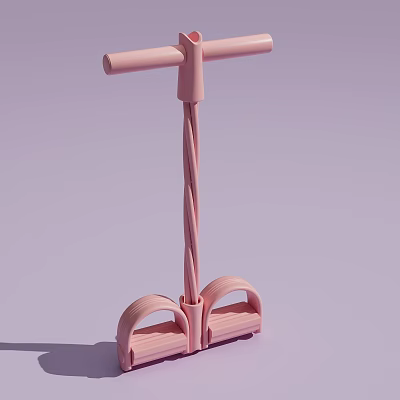 Pink Sports Training Equipment Stand with Crossbar and Stable Base Structure 3d model