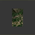 3D Terrain Model Featuring Green Vegetation Mountainous Areas And Urban Regions