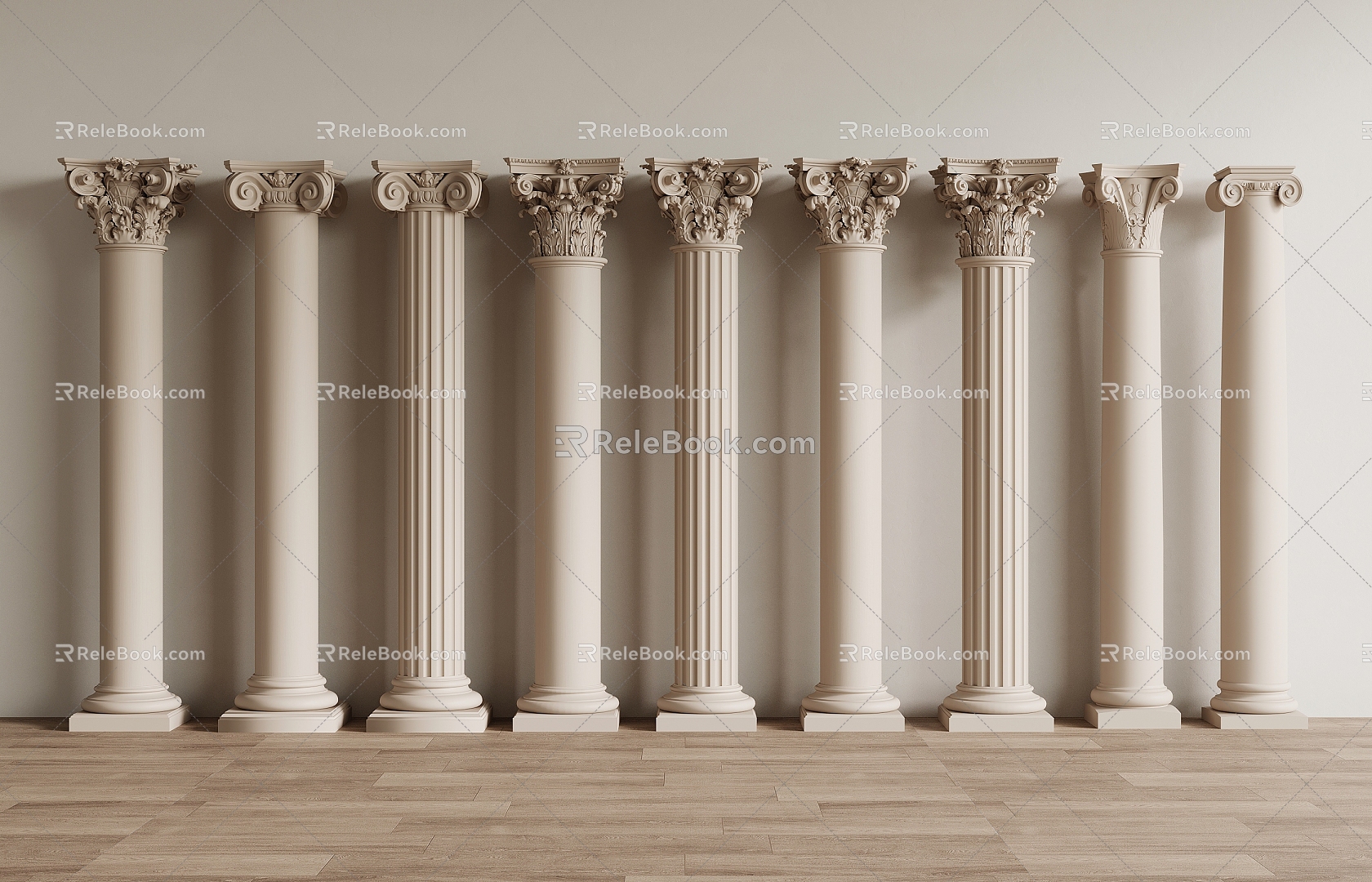 French Roman Column 3d model