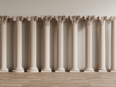 French Roman Column 3d model