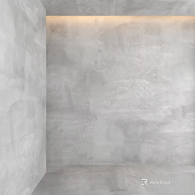Gray Concrete Wall With Rough Texture For Modern Interior Design Projects 3d model