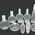 Assorted Colored Ceramic Vases In Different Shapes Holding Fresh Green Plants
