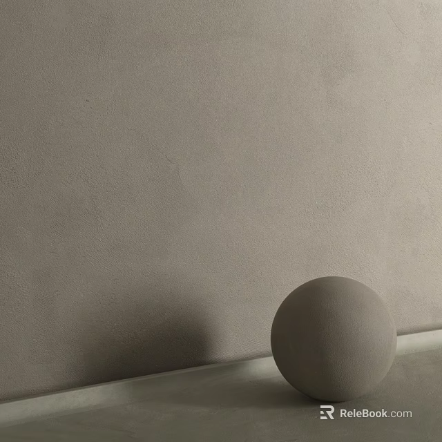Decorative Sphere Component On Smooth Surface Against Gray Textured Wall 3d model 