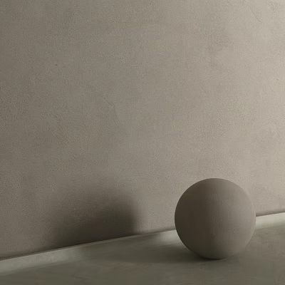 Decorative Sphere Component On Smooth Surface Against Gray Textured Wall 3d model