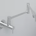 Modern Stainless Steel Wall Mounted Kitchen Faucet With Swivel Spout Design