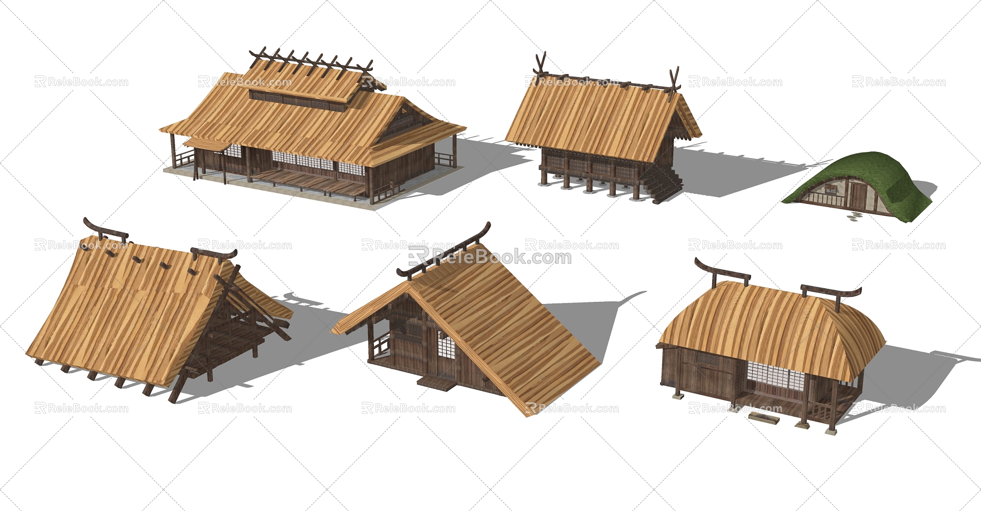 New Chinese Chalet Natural Chalet Villa Homestay 3d model