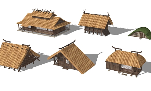 New Chinese Chalet Natural Chalet Villa Homestay 3d model