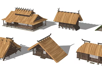 New Chinese Chalet Natural Chalet Villa Homestay 3d model