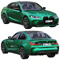 Green BMW Sporty Sedan With High Performance Exterior Design And Alloy Wheels