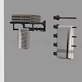 Stylish Bathroom Accessories With Towel Racks Hooks And Hanging Towels Storage