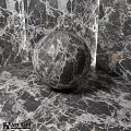 Marble Sphere Component With Textured Floor And Background Surface