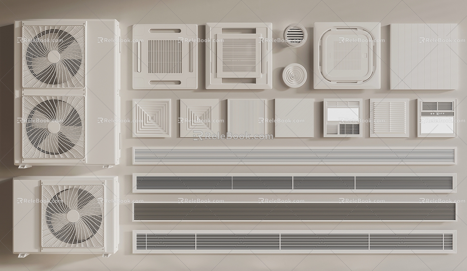 Air conditioning outlet 3d model