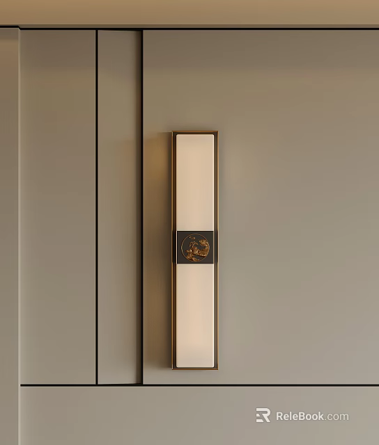 Modern Wall Lamp With Sleek Metal Structure And Contemporary Interior Design 3d model 