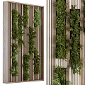 Green Plant Wall with Vertical Wooden Panels Lush Foliage Indoor Outdoor Design