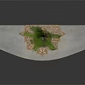 Light Colored Wooden Table With Drawers And Decorative Green Vase Holding Fern Plant