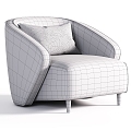 Modern Single Sofa Armchair 3d model