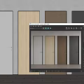 Modern Interior Hinged Doors With Various Color Finishes And Wooden Textures