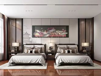 New Chinese Room Double 3d model