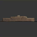 Structural Component Model Featuring Grid Pattern And Striped Structures On Base Plate