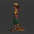 Worker European worker mechanic builder repairman miner digger modern figure 3d model