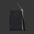 Portable Electronic Audio Device With Display Screen Control Knobs And Antenna