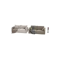 Two Seater Sofa with Soft Pillows and Cozy Throw Blanket and Multiple Color Options