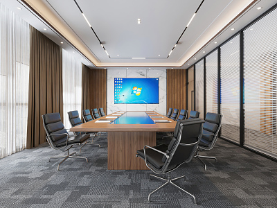 Modern Meeting Room Meeting Table and Chair 3d model