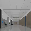 Bright Modern Hospital Outpatient Clinic Interior With Spacious Corridor And Medical Staff