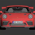 Pink Sports Car With Rear Spoiler Golden Wheels And Stylish Design