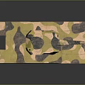 Military Tank With Camouflage Pattern Yellow Brown Black Colors And Tracks