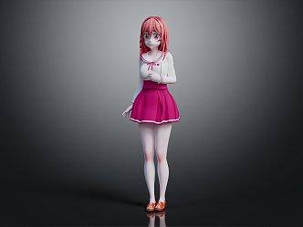 Modern Game Character Cartoon Beauty Animation Beauty Animation Beauty Cartoon Girl 3d model