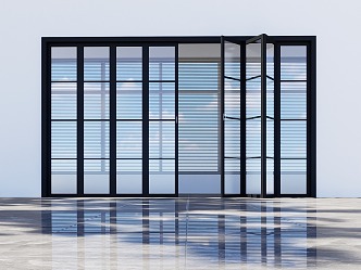 modern folding door 3d model