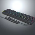 RGB Backlit Wired Mechanical Computer Keyboard With Full Size Key Layout And Colorful Lights