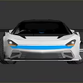 Modern Sleek Sports Car With Silver Blue Body Black Roof And Alloy Wheels