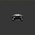 Vintage Silver Gray Car with Sleek Design and Copper Wheels on Dark Background with Reflection