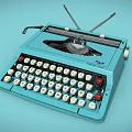 Retro Typewriter Pop Music 3d model
