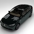 Modern Dark Sedan With Sleek Body Design In Showroom Lighting And Reflective Floor