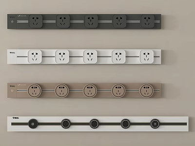 Assorted Color Hardware Tools Power Strips With Multiple Outlets And Sleek Design 3d model