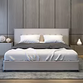 Modern Background Double Bed Double Bed 3d model