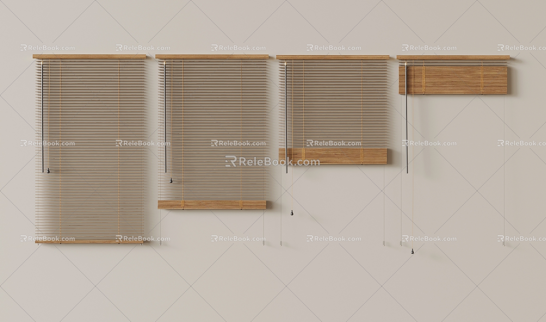 roller blinds venetian blinds 3d model