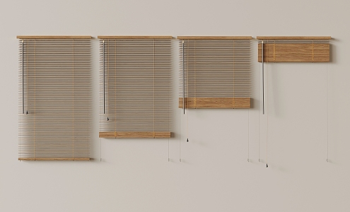 roller blinds venetian blinds 3d model