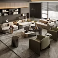 Modern Living Room Sofa And Coffee Table Set With Rugs Armchairs And Decor Shelves
