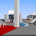 Car Exhibition Booth Design With Trucks Display Stands And Exhibition Stands